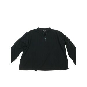 Mountain Dew‎ Black Quarter Zip Long Sleeve Shirt S M Cotton
